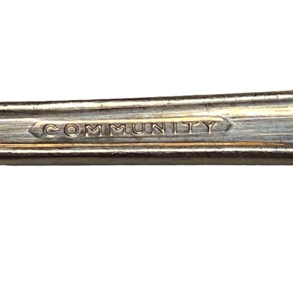 Oneida Community EVENING STAR Silverplated Serving Spoon - Picture 3 of 3